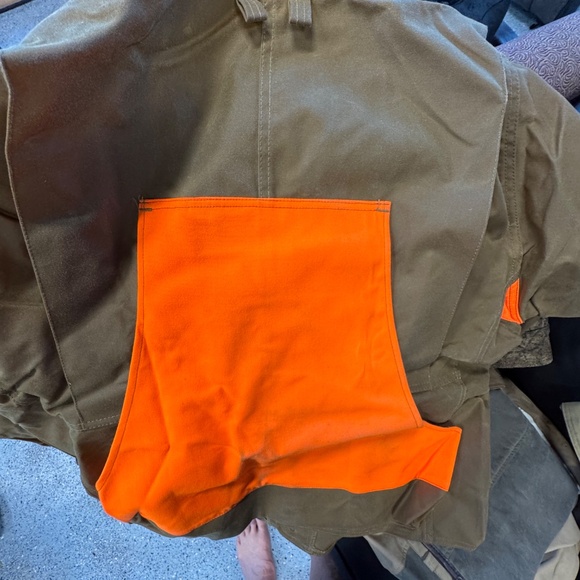 Filson Hunting Coat with Blaze Orange Safety - Picture 4 of 6